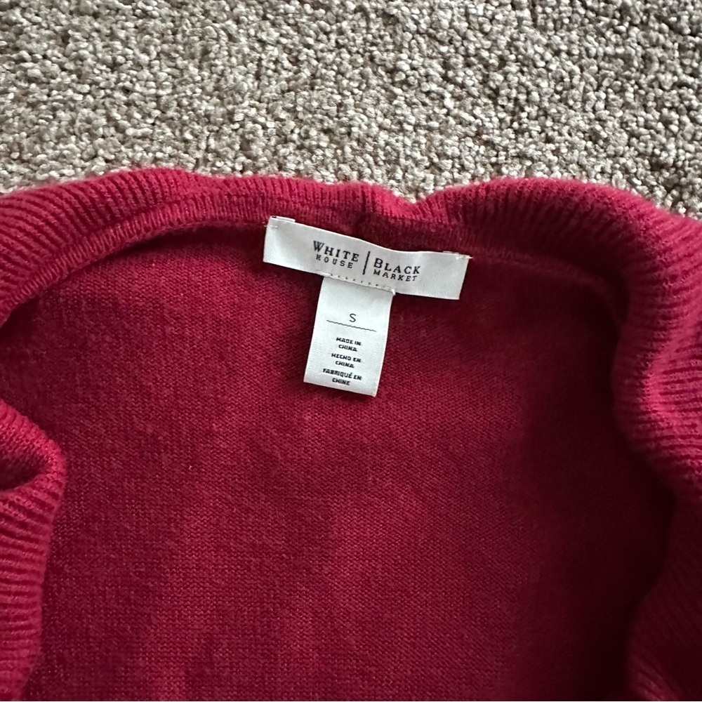 WBHM Dark Red Ruffled Cardigan - Picture 3 of 3